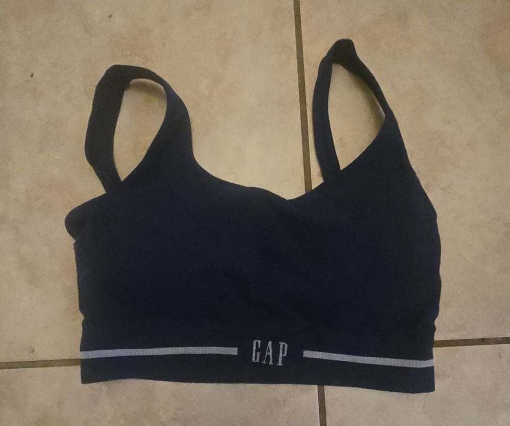 GapBody Navy Blue Seamless Cotton‎ Comfort Sports Bra